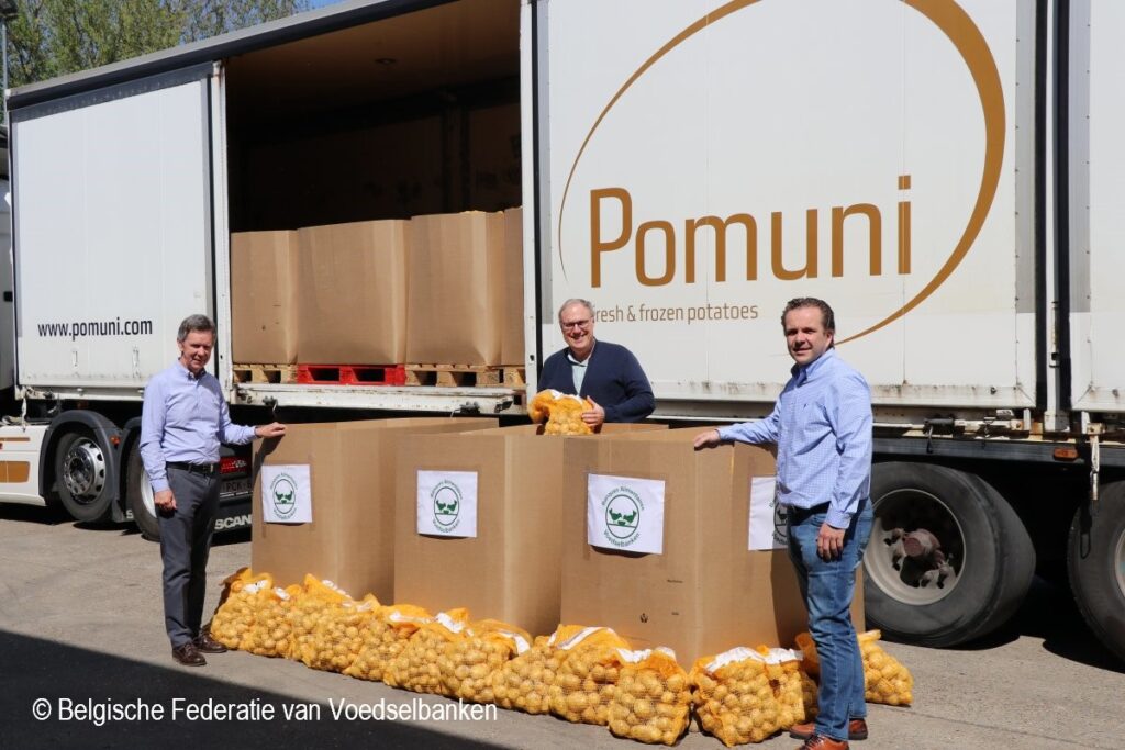 Belgapom will give 25 tons of potatoes to the Belgian Food Banks every week