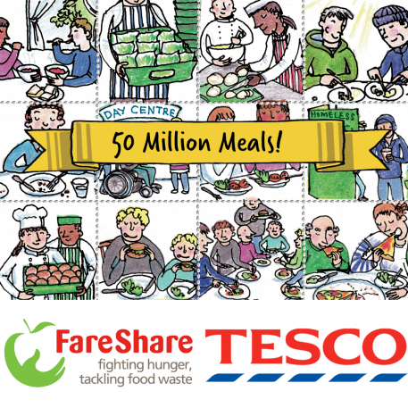 Tesco donates 50 million meals through FareShare