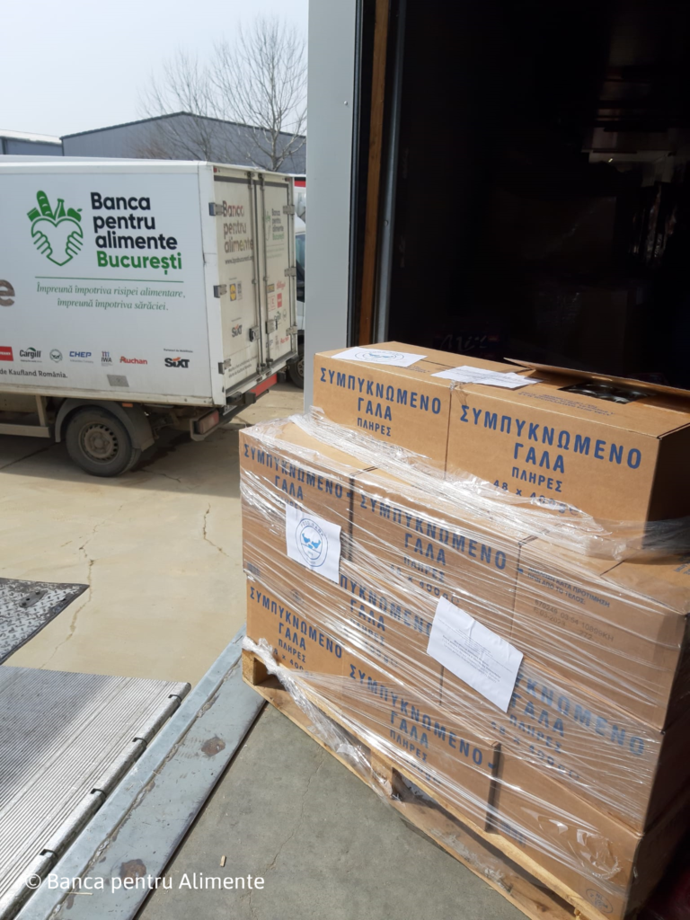 From Athens to Bucharest: Food Bank Greece sends 2 trucks of food and hygiene items to help refugees
