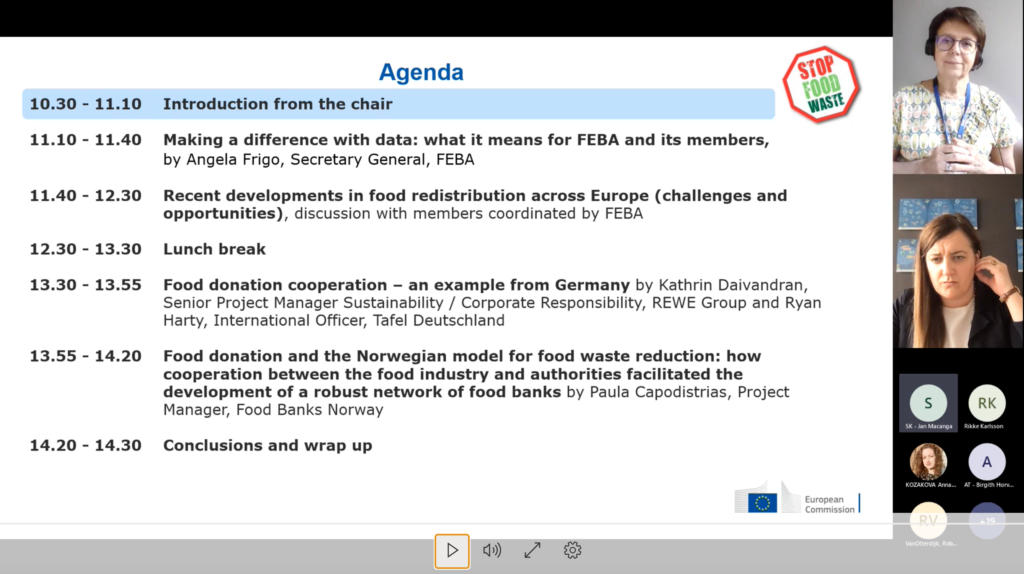 Together with the European Commission FEBA chairs the 1st meeting of the Food Donation sub-group of the EU Platform Food Losses and Food Waste